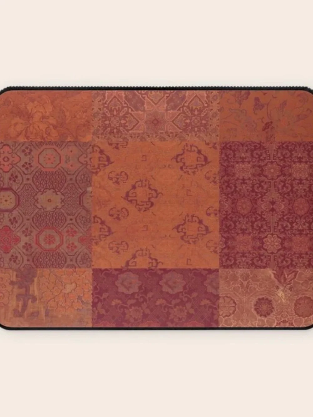 Society6 Vintage Bohemian Quilt 13” Laptop Sleeve - Burnt Orange